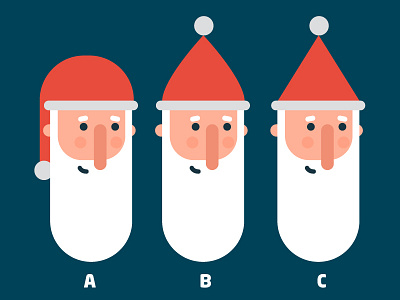 Santa hat choice character christmas options santa vector