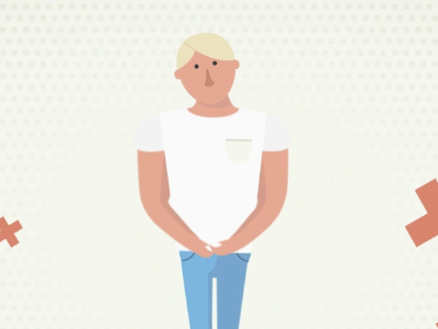 Male Character 2d after effects illustration male vector