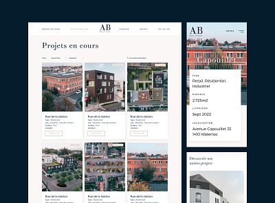 AB Real Estate - Case Studies build building cards cards ui case case studies casestudy construction design estate filter filtering list project projects realestate ui website