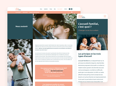 "Famille d'accueil" - Content pages content donation how information information design pages support text why