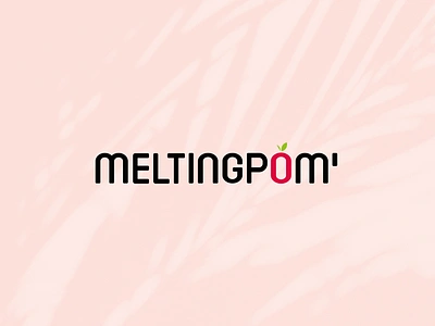 Melting Pom Logo apple branding colors design logo typography vector