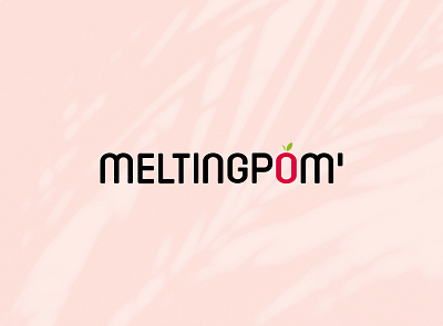 Melting Pom Logo apple branding colors design logo typography vector
