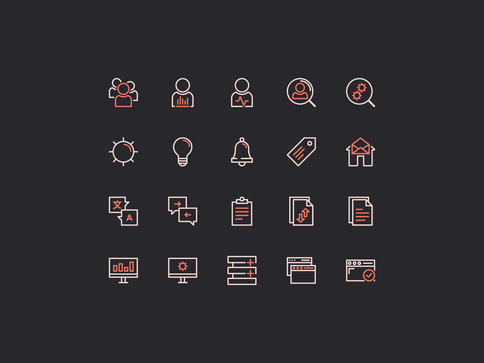 Administration Icon Set by Marija Gavrilovic on Dribbble