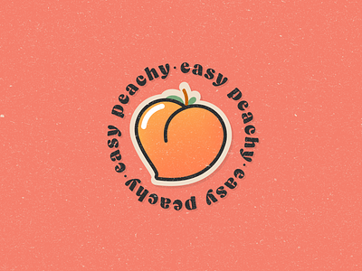 easy peachy (2/5) adobe adobeillustrator graphic design illustration mixedmedia sticker