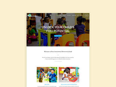 Montessori school website design school ui web design website