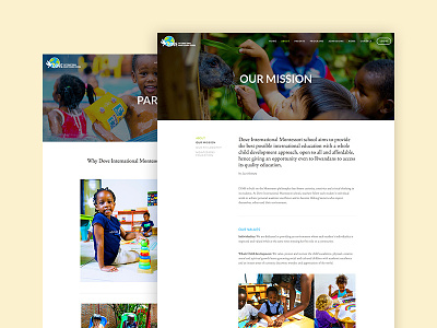 Montessori school website design school ui web design website