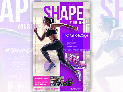 Shape Flyer for Gym Promotion flyer gym layout workout