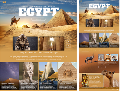 Egyptian Travel Landing Page camel design destination egypt egyptian landing page landing page concept landing page design travel ui ux web webdesign