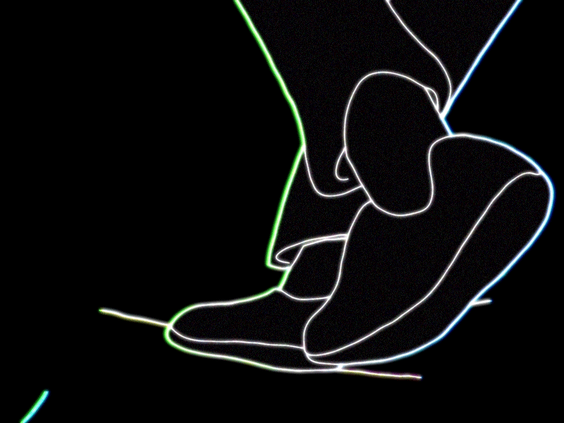 neon walk 2d character 2danimation animation flat frame by frame illustration motion vector