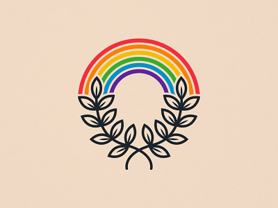 Rainbow with Laurel laurel peace pride rainbow