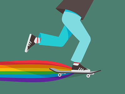 June 13 - Pride Month gay lesbian lgbt lgbtq pride pride 2017 rainbow skateboard skateboarding