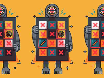 Robot IQ - Illustrations for Adweek robot