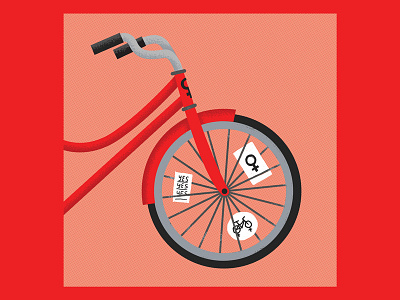 Goodnewspaper Illustration - Bike bicycle bike female feminism goodnewspaper women