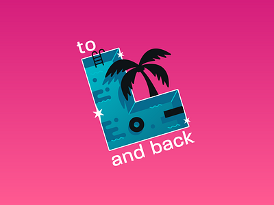 To L and Back - Podcast Logo gay lesbian lgbt logo palm tree pool the the l word