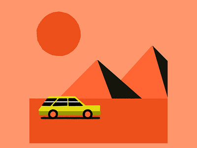Desert Car auto car desert pyramid sun