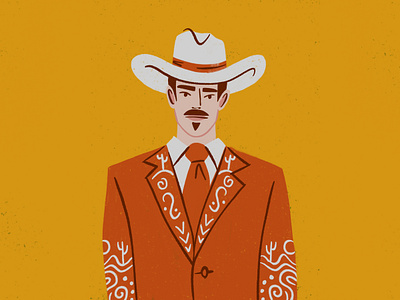 Cowboy - Quick Draw cowboy hat mustache suit western