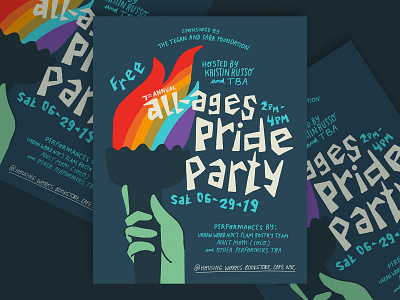 All-Ages Pride Party design gay illustration lesbian lgbt new york nyc pride