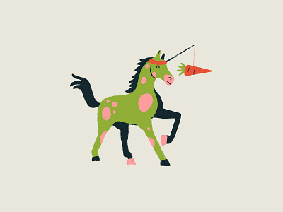 03 INKTOBER - BAIT bait carrot cute horse illustration inktober2019