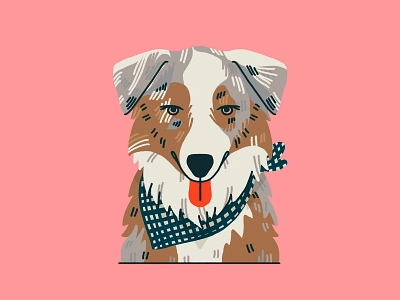 Puppy Commission aussie cute illo illustration pup puppy