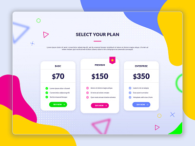 UI exercise - Price abstract box design clean colorfull colors landing page price pricing ui ui design uidesign vector web web design webdesign website website design www
