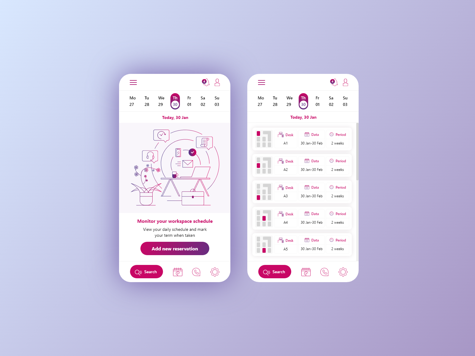 Workspace Reservation Desk App By Ewelina Kieda On Dribbble