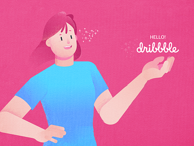 Hello Dribbble! debut design hello illustration vector