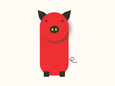 Pudgy Piggy animal art animal illustration kid art pig piggy piggy illustration