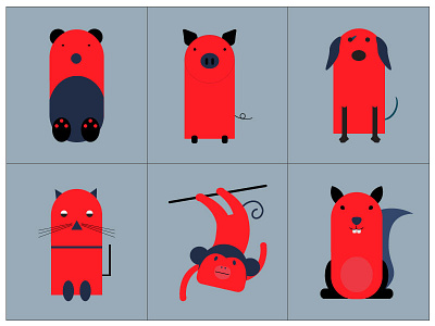 Icons Animals icons illustration