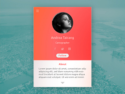 Profile page for an app in progress daily ui profile page ui design