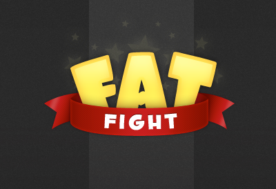 Fat Fight Logo dark logo red yellow