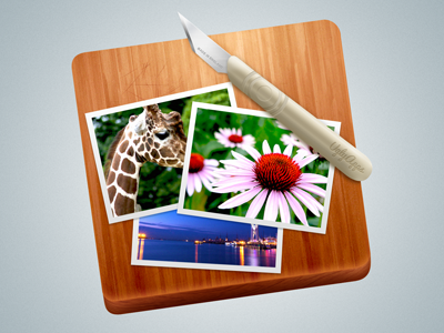 Collage Icon application icon icons knife mac macstore photos wood