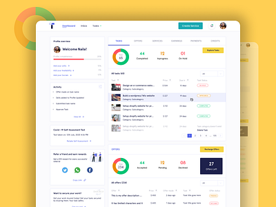 Freelancer Dashboard dashboard design minimal ui ux web website