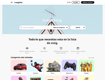 craigslist home redesign craigslist design homepage ui ux web website