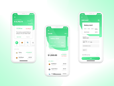 Finance app app card concept figma finance mobile payment ux wallet