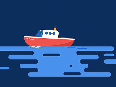 Tugboat boat illustration vector