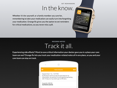 Orange Rx Web Excerpt android app apple watch iphone website