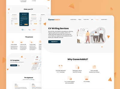 Responsible design for Career Addict applause assistance blue career cv design feedback gradient icons pack illustration process responsive design subscribe typography ui uidesign ux uxuidesign vector web