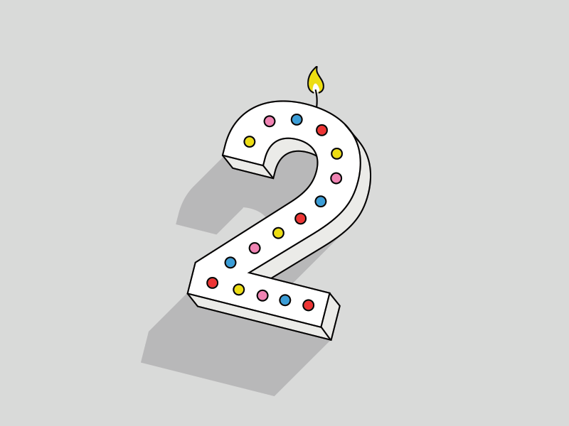 Group Nine turns 2! illustrator animation design illustration