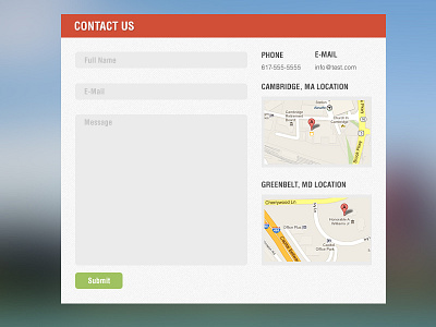 Contact Us Form debut ui