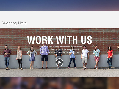 Work With Us about us careers clean modern photoshop recruiting ui