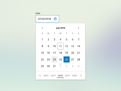 Datepicker calendar datpicker focus input year