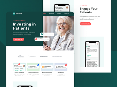 BetterHealth Platform chatbot granny health interface ui website