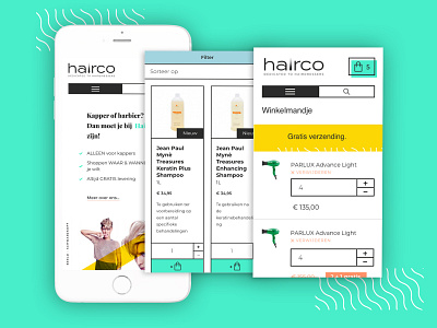 Hairco // B2B webshop for hairdressers and barbers design development drupal ecommerce front end responsive sketch ui ux ux ui web webshop website