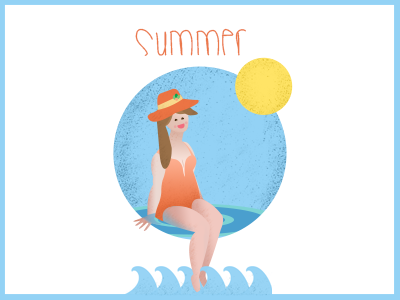 Summer Girl girl illustration illustrator sketch summer summergirl