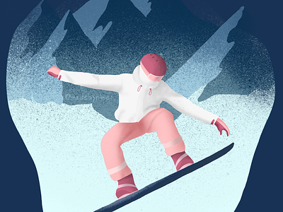 WinterMood charachter charachter design dailyillustration drawing illustration illustrator mountain powder procreate app snow snowboarder snowboarding winter
