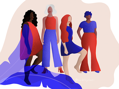 International Women's Day '19 charachter drawing girlpower girls illustration illustrator internationalwomensday procreate procreate app sketch women in illustration womensday wonderwoman