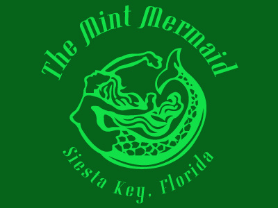 The Mint Mermaid, logo art brand branding clean design flat icon icons identity illustration illustrator logo minimal mobile ui vector web