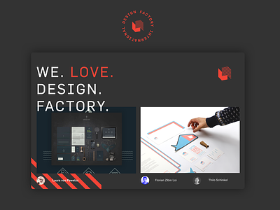 Design Factory International design design school gray portfolio red web design