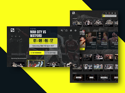 Live & On Demand Sports Streaming Concept