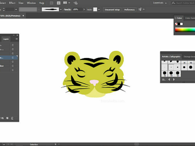 Cute Animal Faces - Tiger animals character cute cute animals design flat illustrations graphic design illustration illustrator tiger vector design